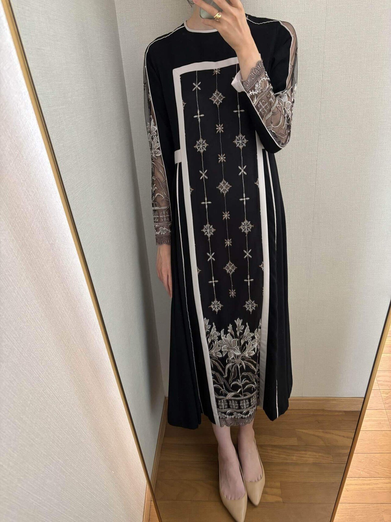 古着】 MURRAL ミューラル 刺繍 ドレス ワンピース｜しおり