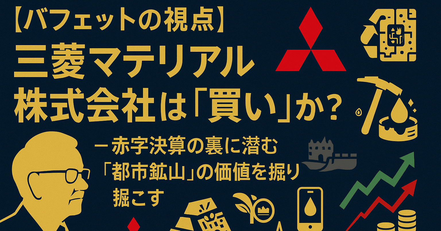 バフェットの視点】三菱マテリアル株式会社は『買い』か？ — 赤字決算の裏に潜む「都市鉱山」の価値を掘り起こす｜AIバフェット研究所 所長
