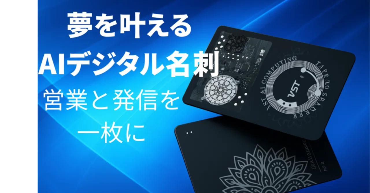 VSTカード　デジタル名刺 夢を叶えるAIデジタル名刺で営業と発信を一枚に｜みーにゃ