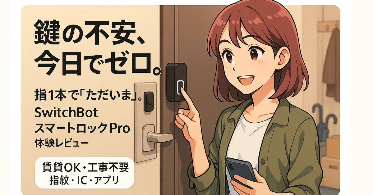 もう鍵には戻れない】SwitchBotスマートロックPro体験レビュー もう鍵には戻れない】SwitchBotスマートロックPro体験レビュー