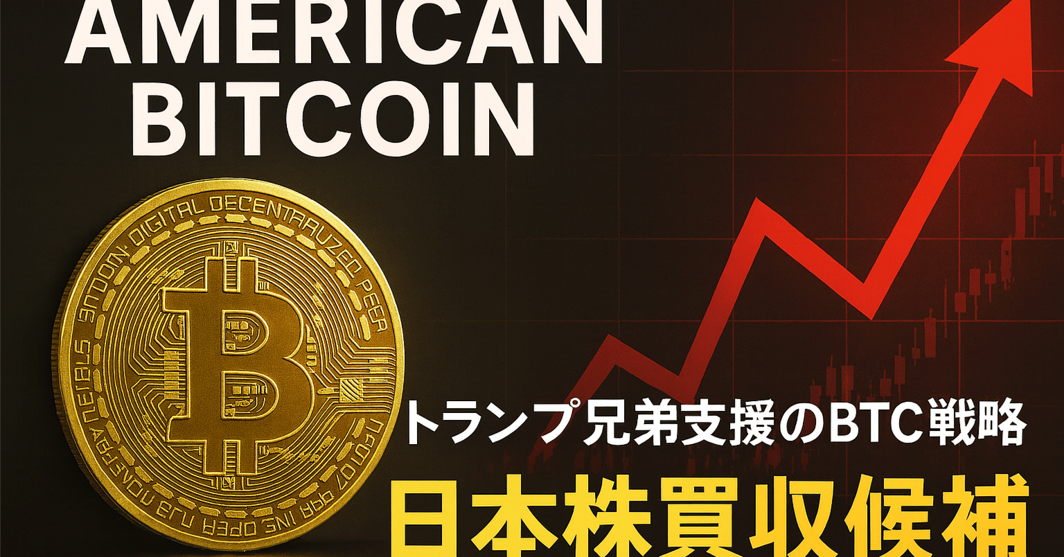 トランプ兄弟支援「American Bitcoin」日本株買収候補7選とBTC戦略分析｜さとまさ(satomasa)