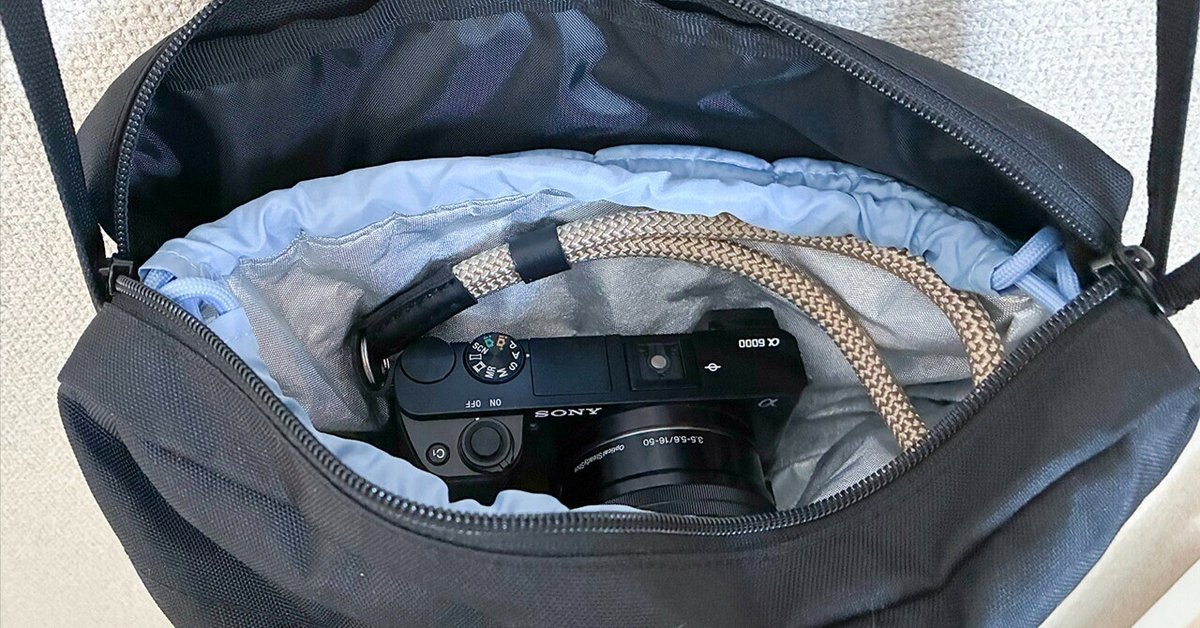 α6000】無印良品のショルダーバッグをカメラ用にカスタマイズ