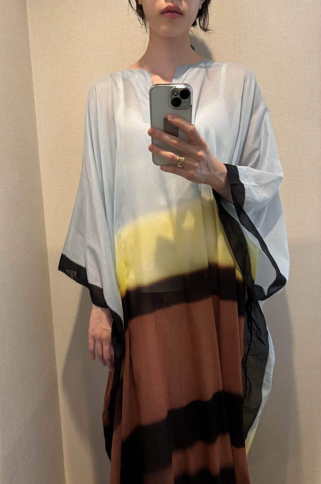 DRIES VAN NOTEN ×Len Lyeカフタン ロングワンピース 古着】 DRIES VAN NOTEN × Len Lye カフタンロングドレス