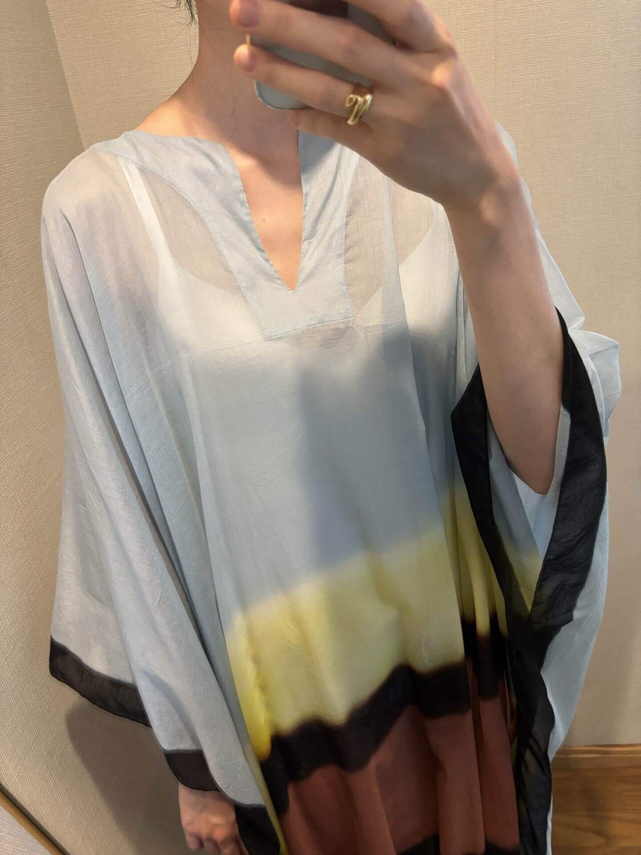 DRIES VAN NOTEN ×Len Lyeカフタン ロングワンピース 古着】 DRIES VAN NOTEN × Len Lye カフタンロングドレス