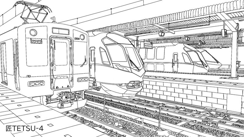 賢島駅4並び　ぬり絵　完成品