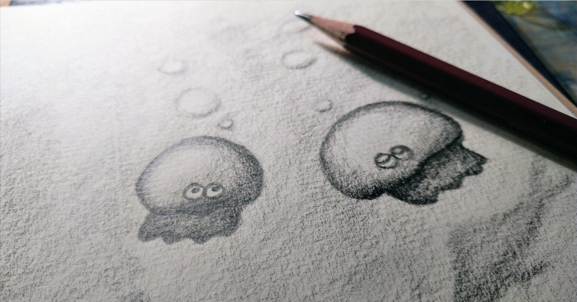 セメレコフ自画像 ユニークな鉛筆デッサン1点物