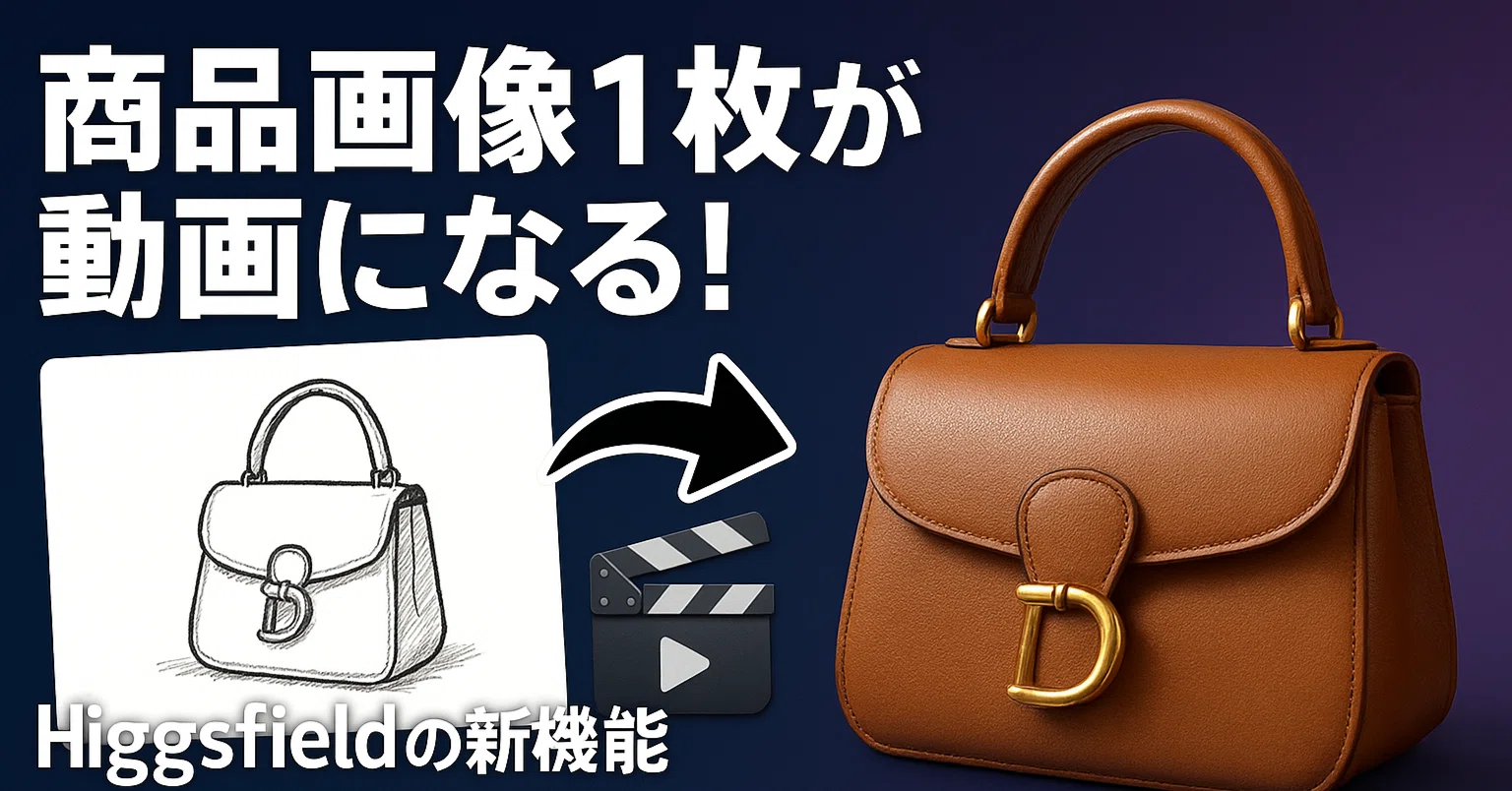 商品画像1枚が動画になる!Higgsfieldの新機能「Product-to-Video