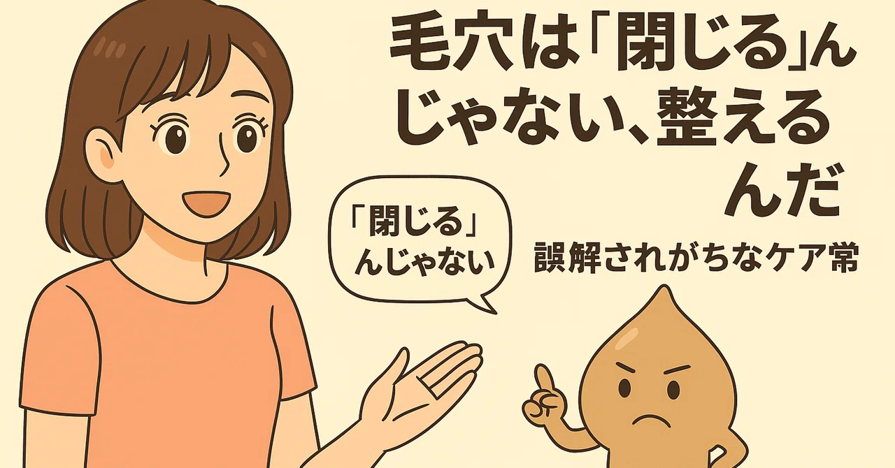 🧬『毛穴は“閉じる”んじゃない、“整える”んだ』──誤解されがちなケア