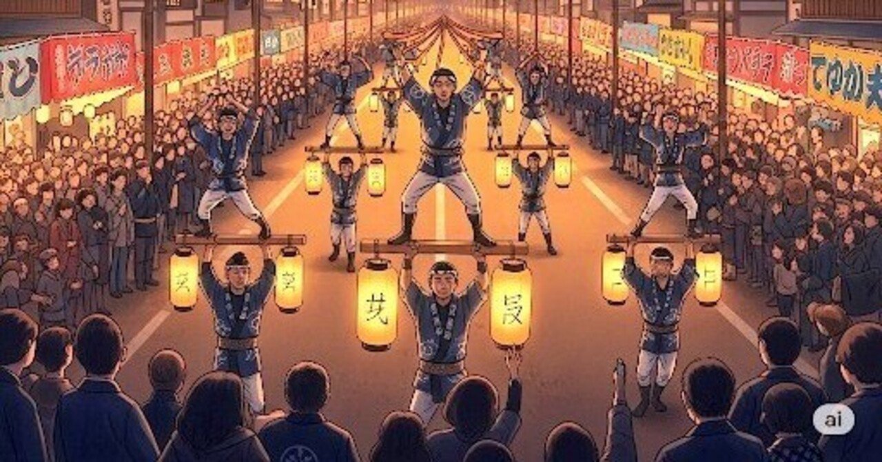 貴重　秋田竿燈祭　 傅益瑤 中国名絵家　リドグラフ　 限定30部の16 秋田竿燈まつりイラスト｜想依響🔮⚡💫