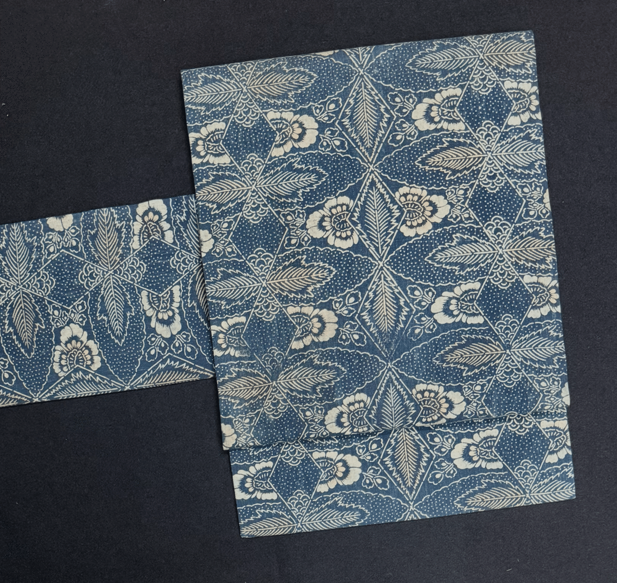 専用帯1872 ●高級 正絹 紬 藍染 型染 名古屋仕立て 名古屋帯 帯2762 ○高級 正絹 紬 型染 全通 名古屋帯 - メルカリ