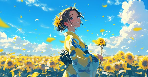 ✼ こたりく ✼　ひまわり 他 ✨黄金色に染まるひまわり畑✨ 夕陽に包まれて、一面の向日葵が