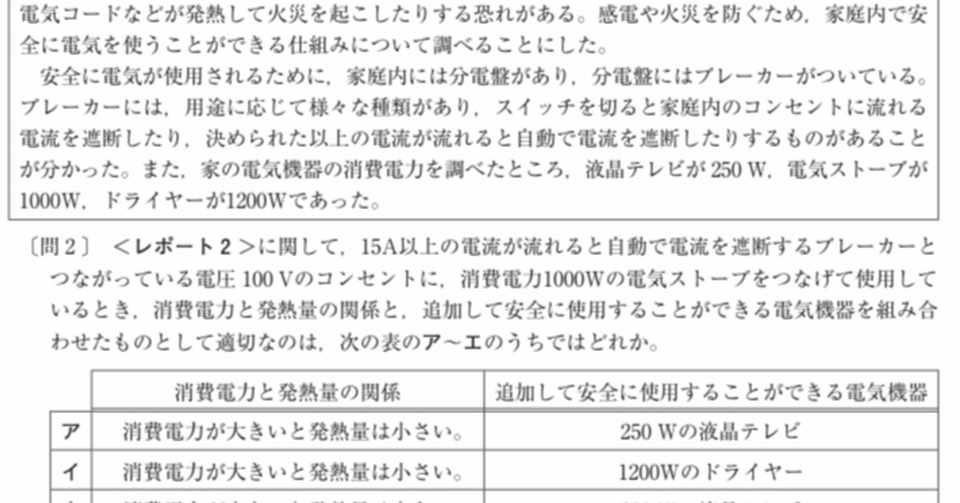 都立高校入試理科物理 電力 対策 坂本良太 Note