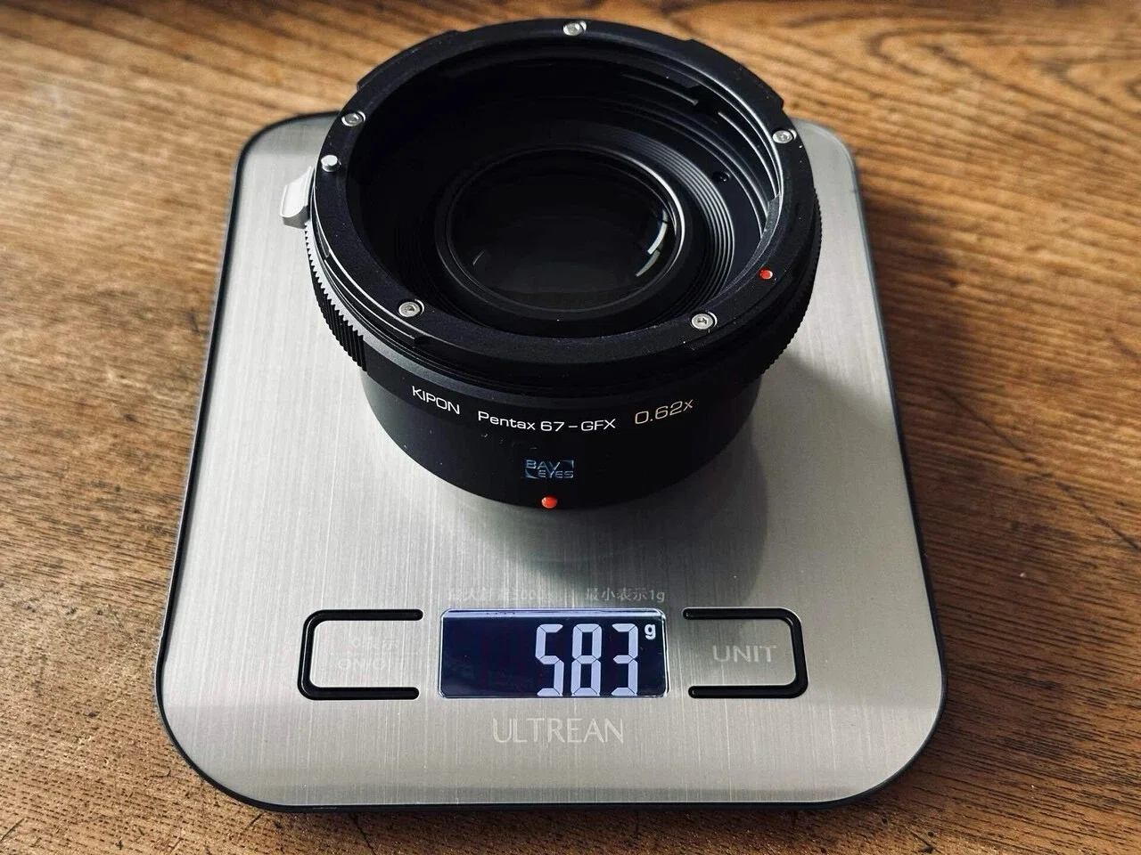 ペンタックス６７カメラでマクロ撮影ヘリコイド KIPON BAVEYES Pentax 67 - GFX 0.62 x フォーカルレデューサー マクロ