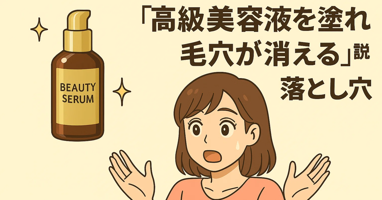 🧴 「高級美容液を塗れば毛穴が消える」説の落とし穴｜ちふゆ