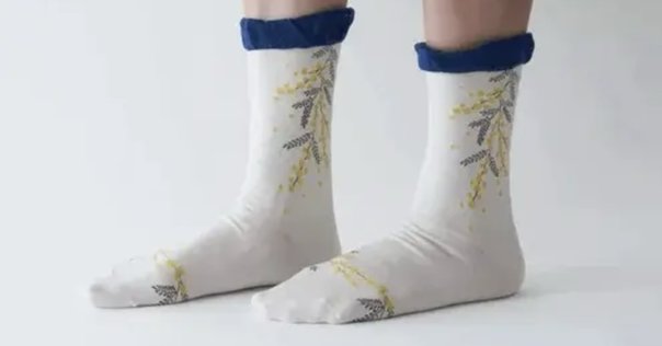 peu a beaute 冷触冷感おやすみソックス2足組 ML プウアボーテ 接触冷