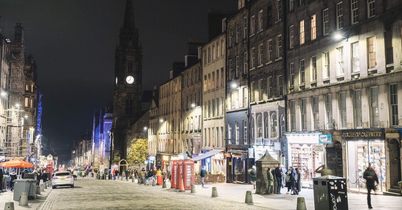 人生初の海外旅行で見た世界】#22🇬🇧🏴󠁧󠁢󠁳󠁣󠁴󠁿 古都の夜を歩く