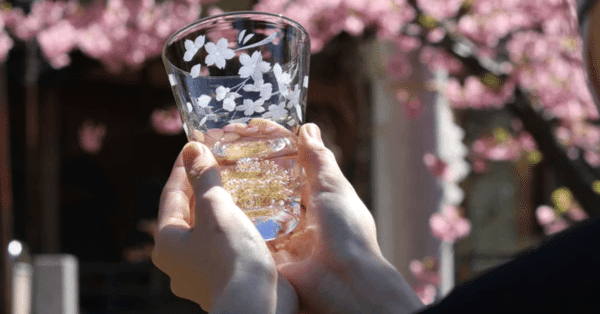 日本工芸堂オリジナル】産地コラボ・江戸切子×金沢金箔｜日本工芸堂