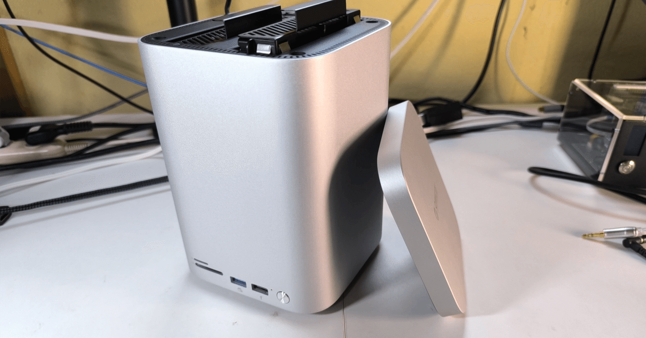 ORICO MiniTower Mac mini ハイブリッドストレージシステム HDD ケース
