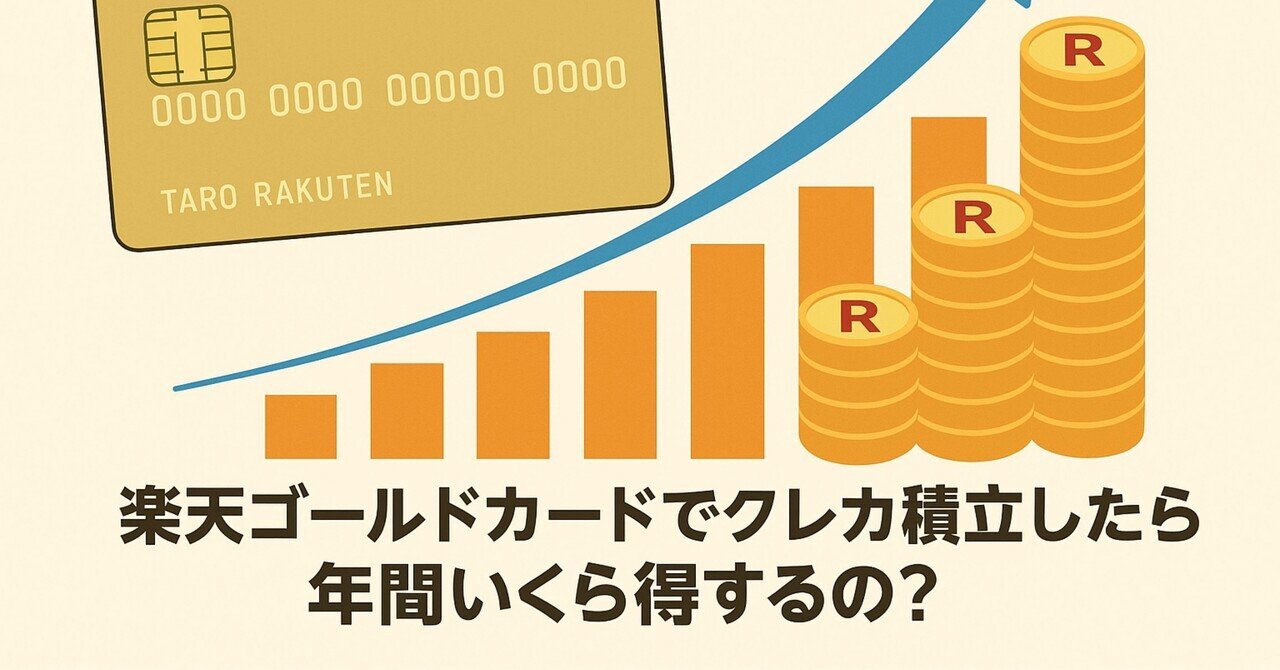 楽天ゴールドカードでクレカ積立したら年間いくら得するの？実際にシミュレーションしてみた！｜ポイ活・副業の虎さん