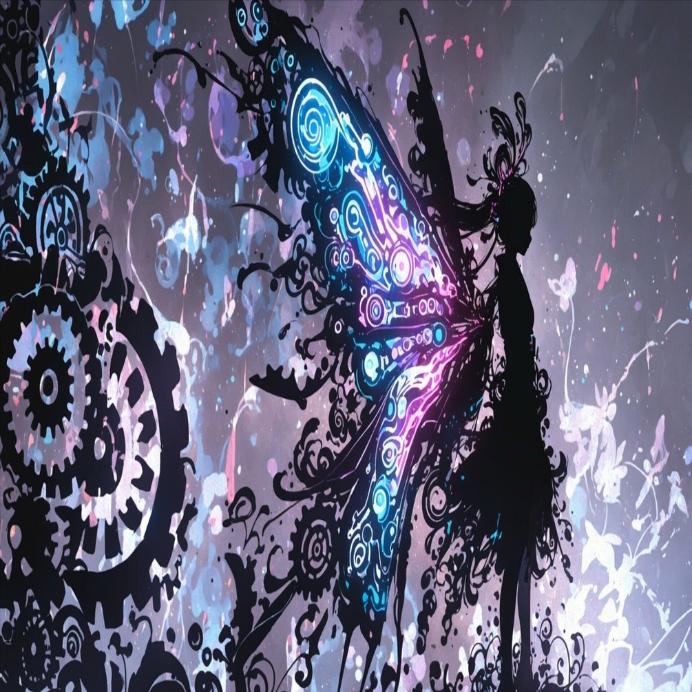 AIイラスト制作記｜水墨とネオンで表現する古典×未来の融合アート