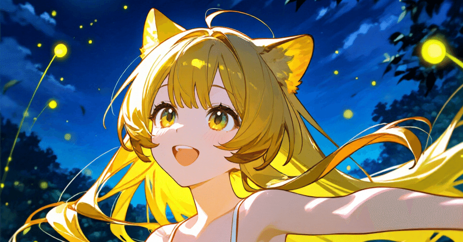 蛍ときんいろ少女｜AIイラスト｜芽乃葉✨️AIといっしょに創る