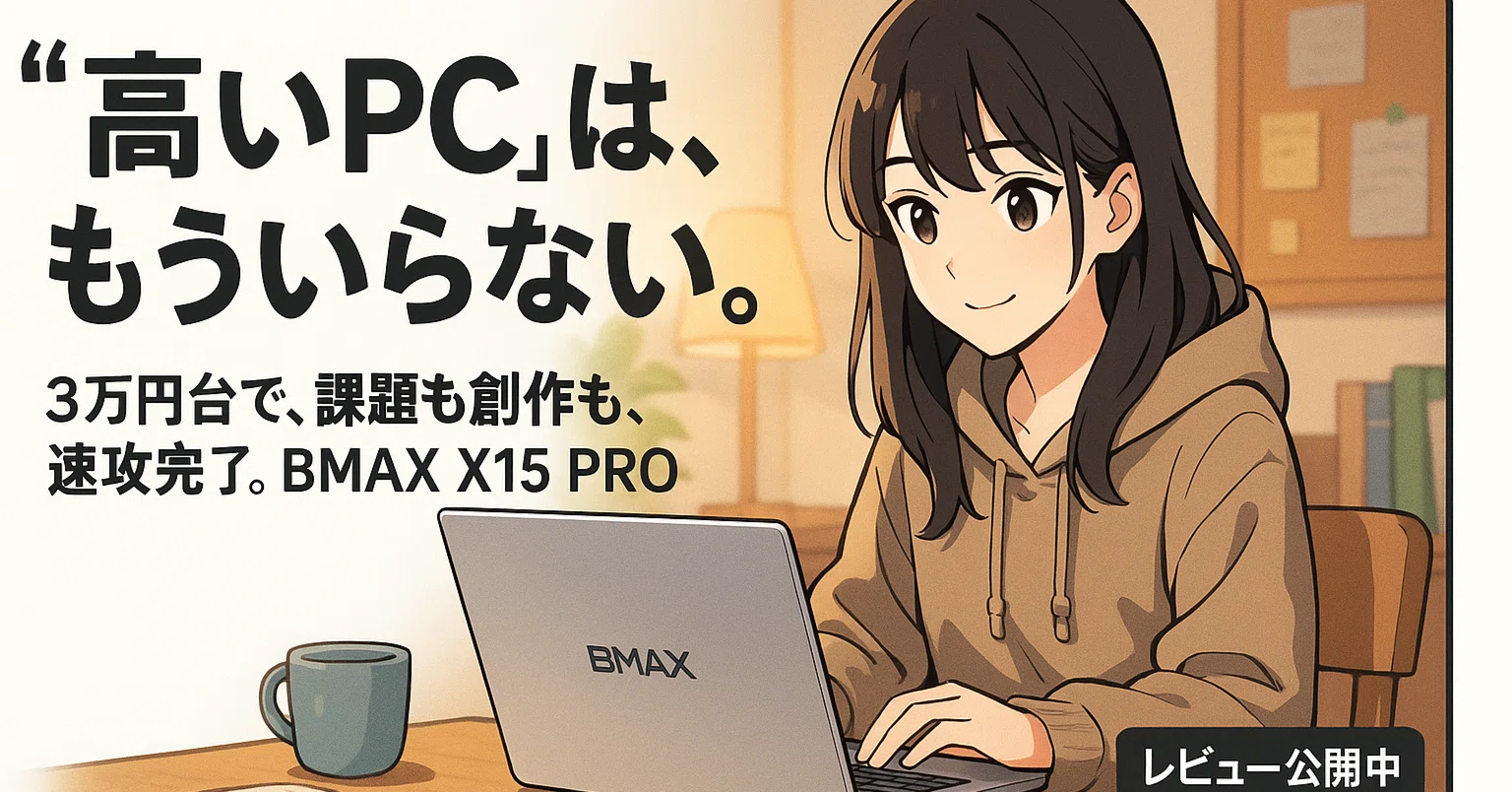 衝撃の3万円台】BMAX X15 PROレビュー！「安かろう悪かろう」は昔の話