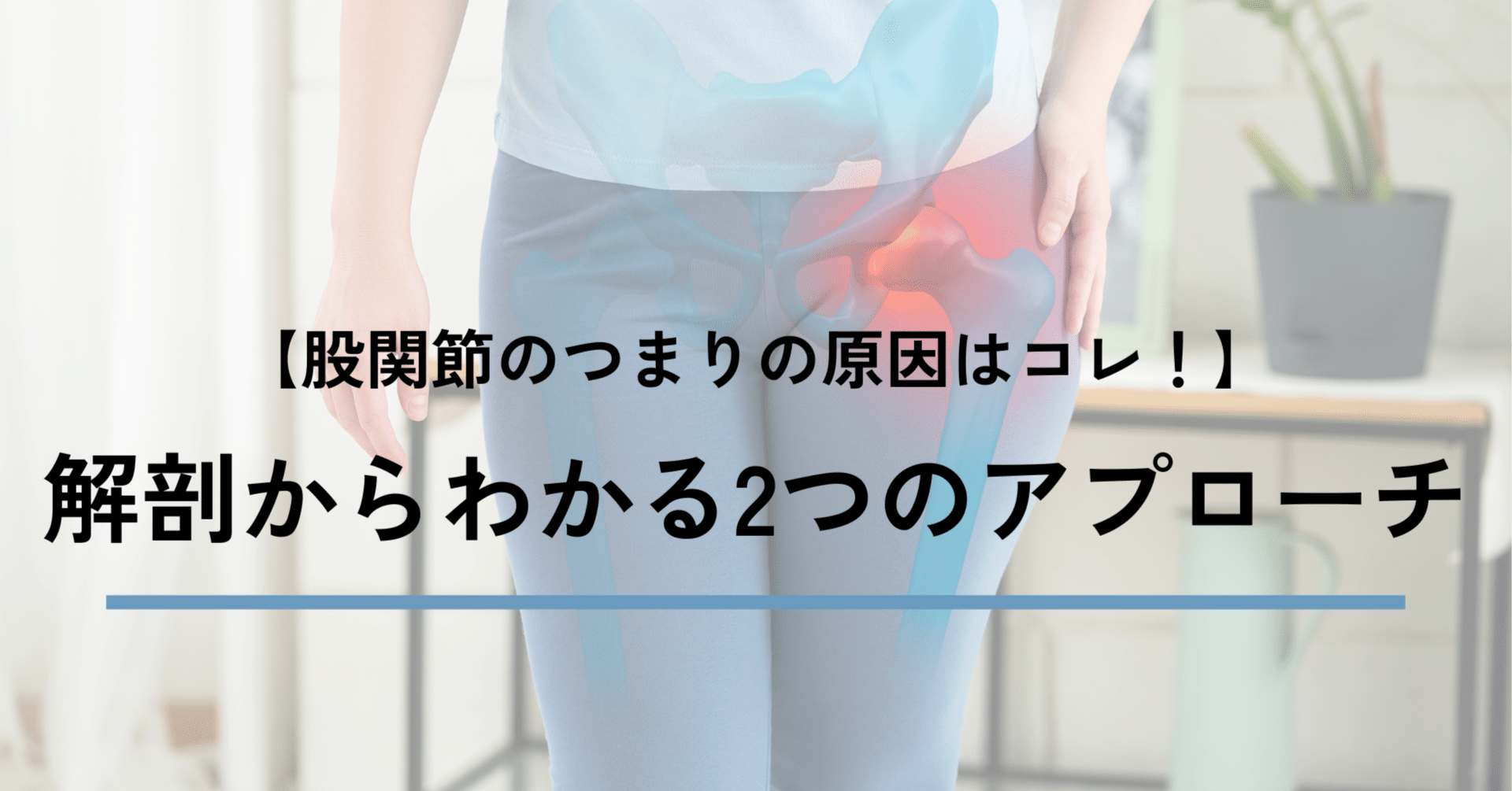 股関節のつまり』の原因はコレ！解剖からわかる2つのアプローチ方法