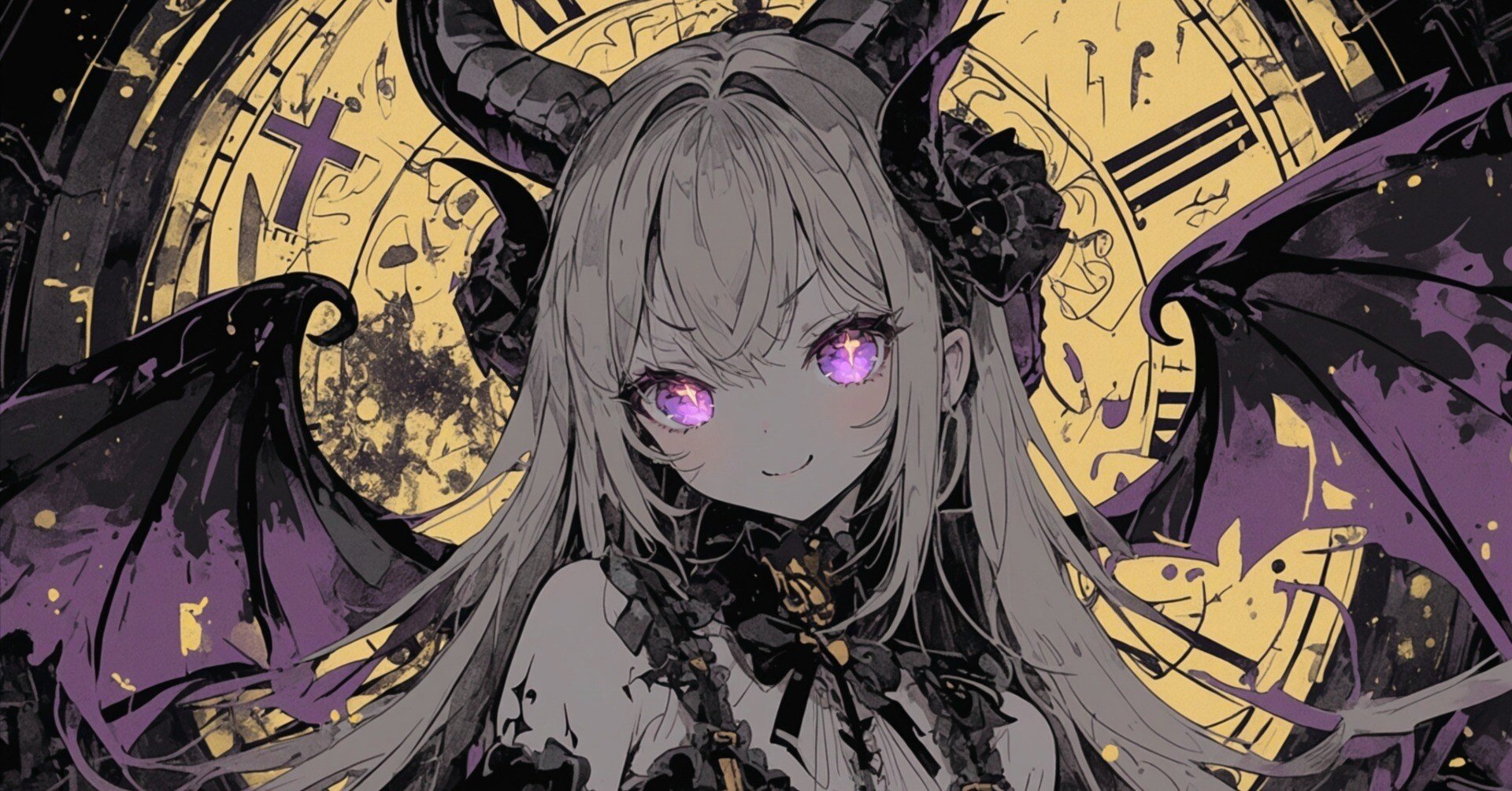 カラフルな悪魔さんの鉛筆画 フレーム付き 23e6719a6276413ce2d2ecb7c8580f