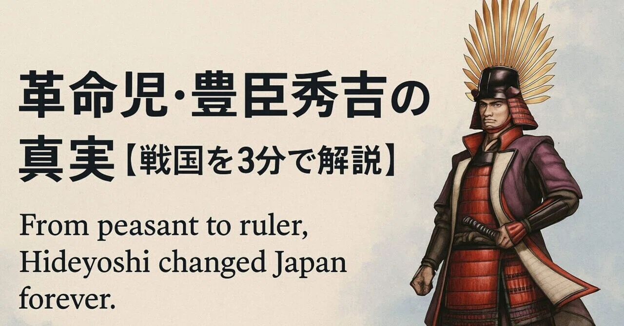 百姓から天下人・豊臣秀吉【戦国を3分で解説】 / From Peasant to
