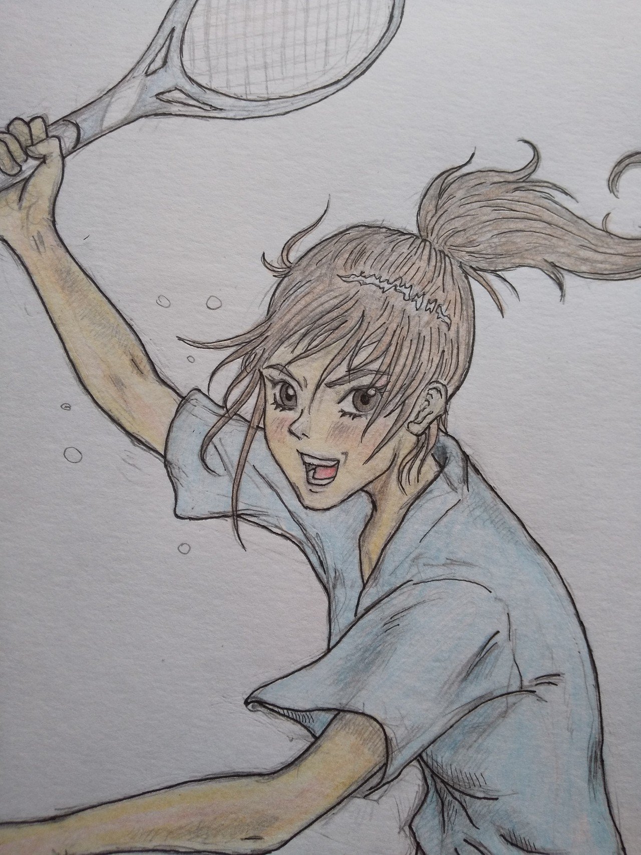 ソフトテニス の女の子を描く 絵描き侍 Note