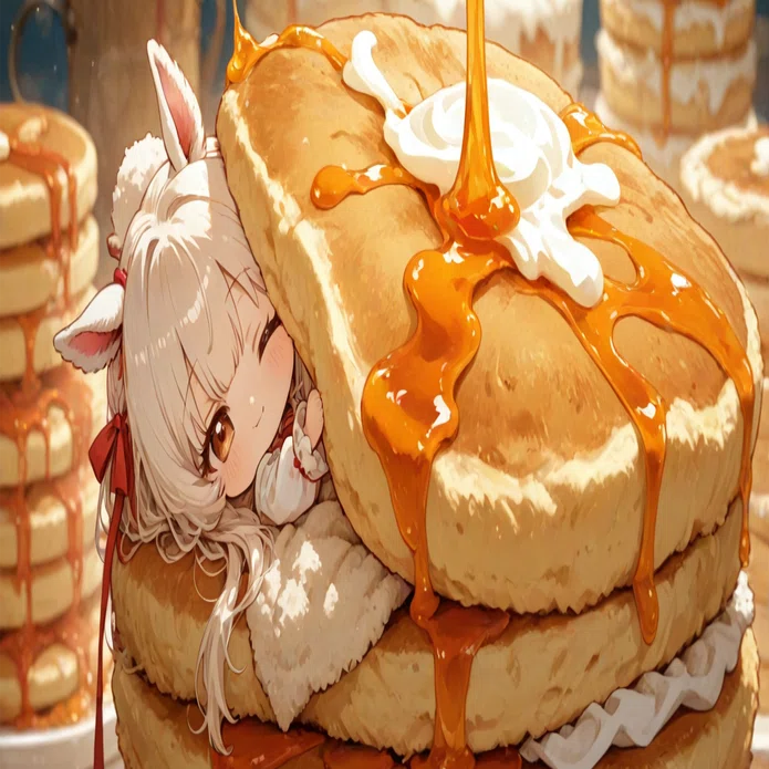 可愛いのが好き🥞ふかふかのパンケーキにはさまれて眠りたい