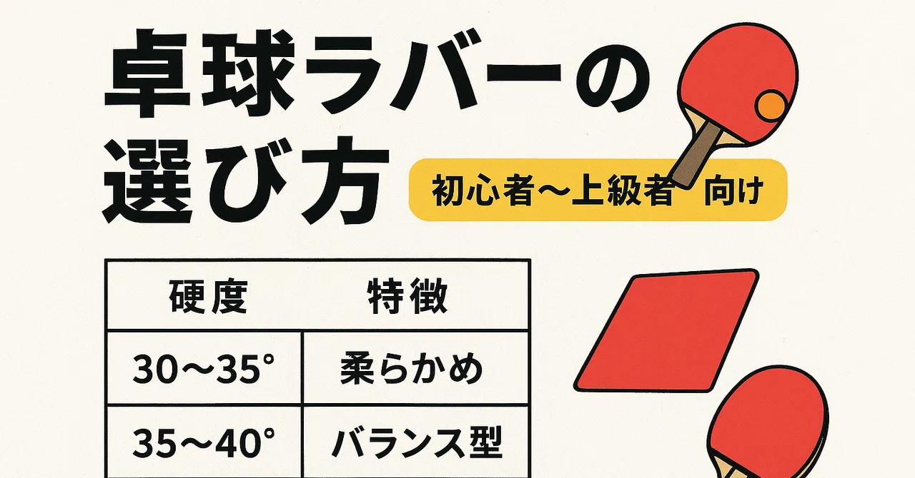 卓球ラバーの選び方完全ガイド|硬度とプレースタイル別おすすめ(リメイク)|KAYA