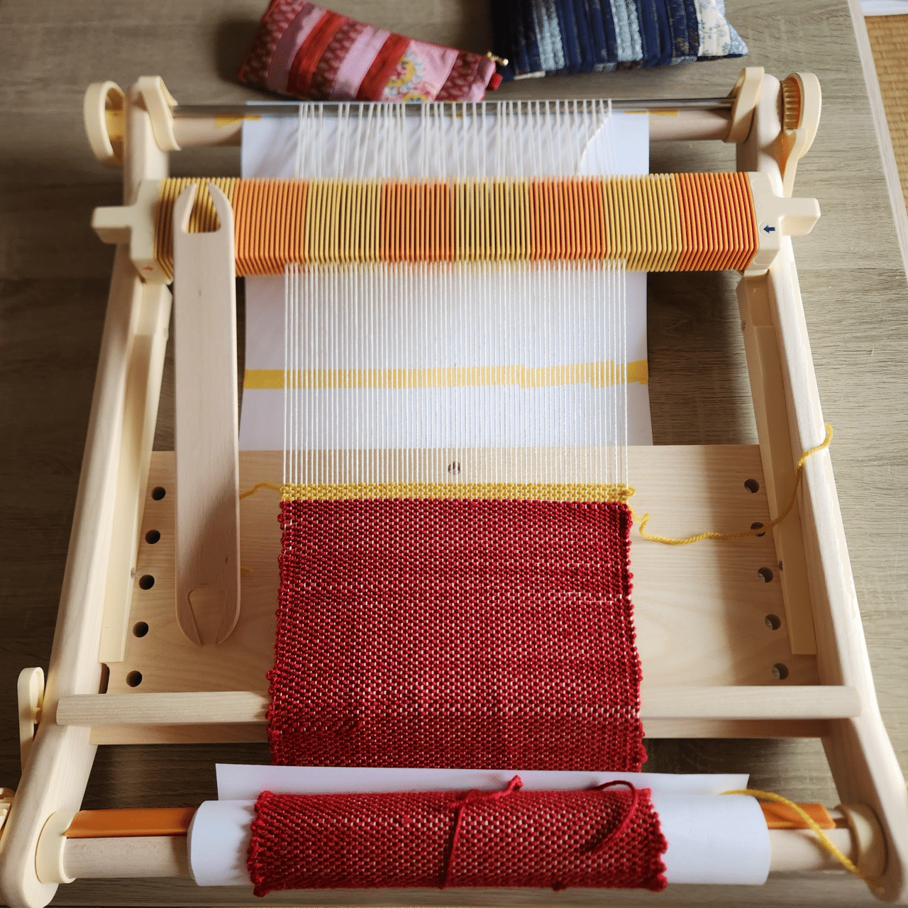 Clover手織り機「咲きおり」で初めての布織り｜ピストル☆ハンドメイド