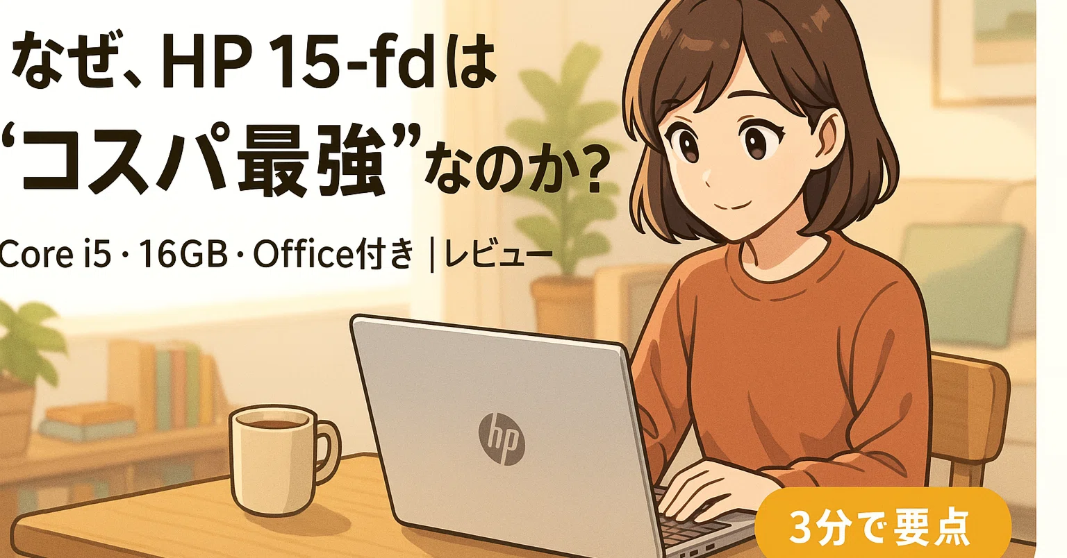 驚愕コスパ】HP 15-fd レビュー！Core i5・メモリ16GB・Office付きで 