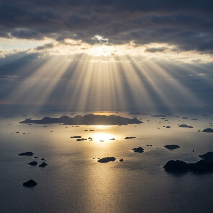 天使の梯子《AI画像生成》｜ピナクル