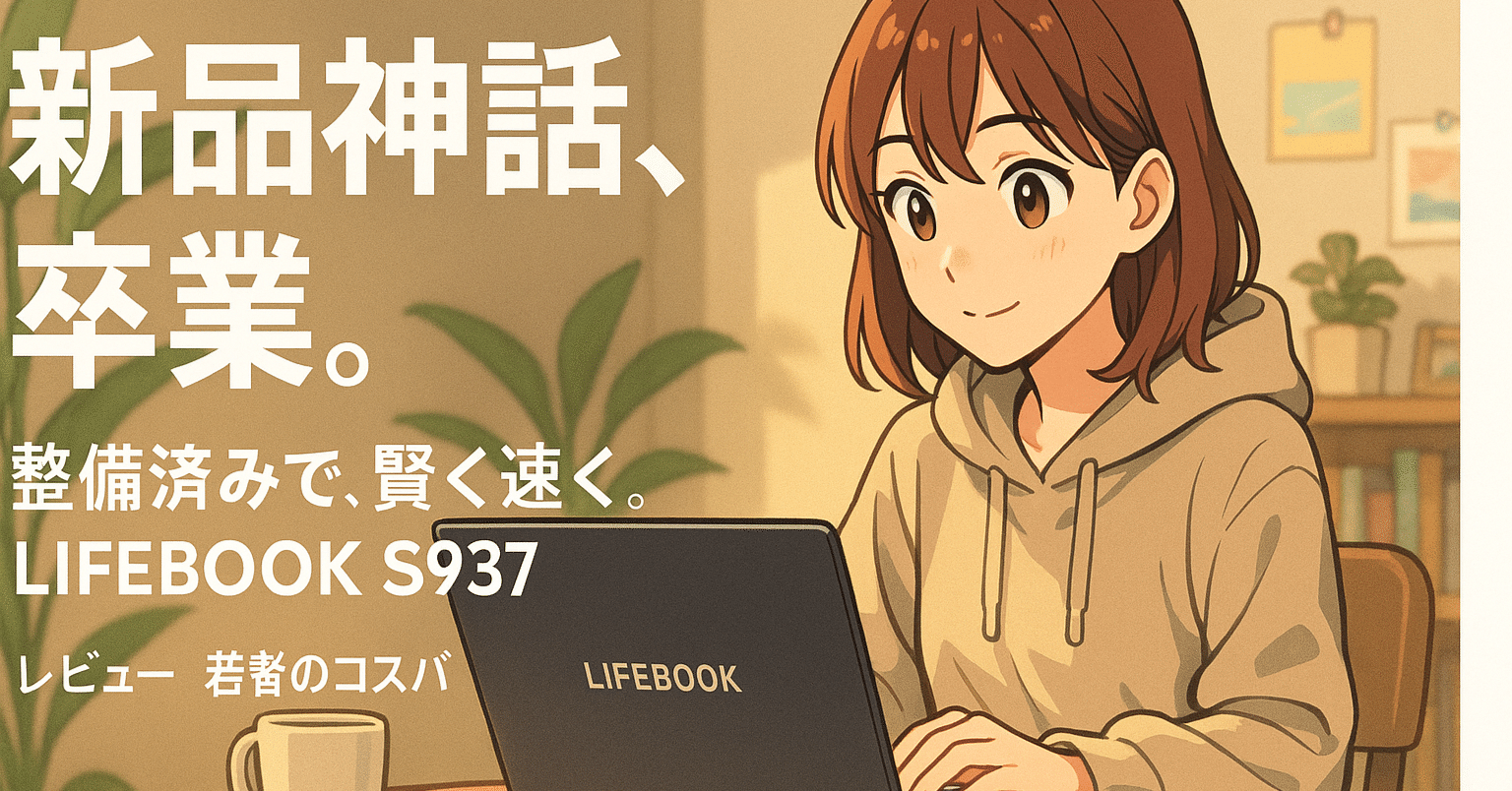 私が新品パソコン購入をやめた理由。2万円台の富士通 LIFEBOOK S937
