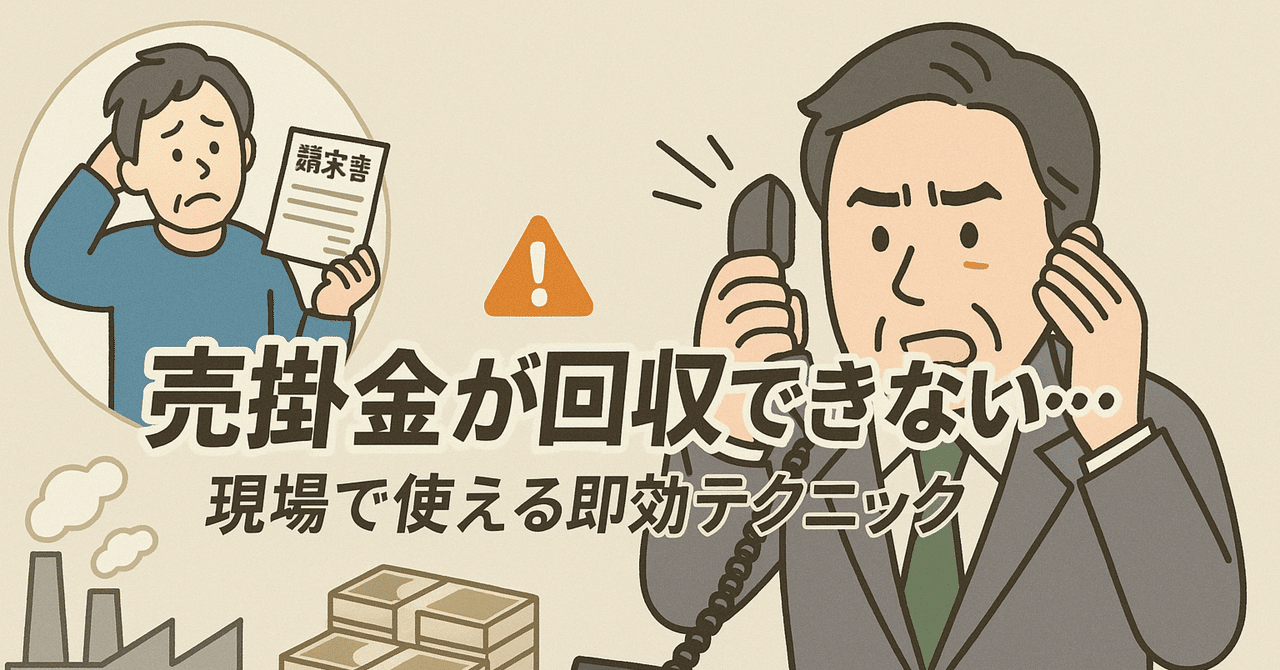 🚨売掛金が回収できない…現場で使える即効テクニック｜進撃の