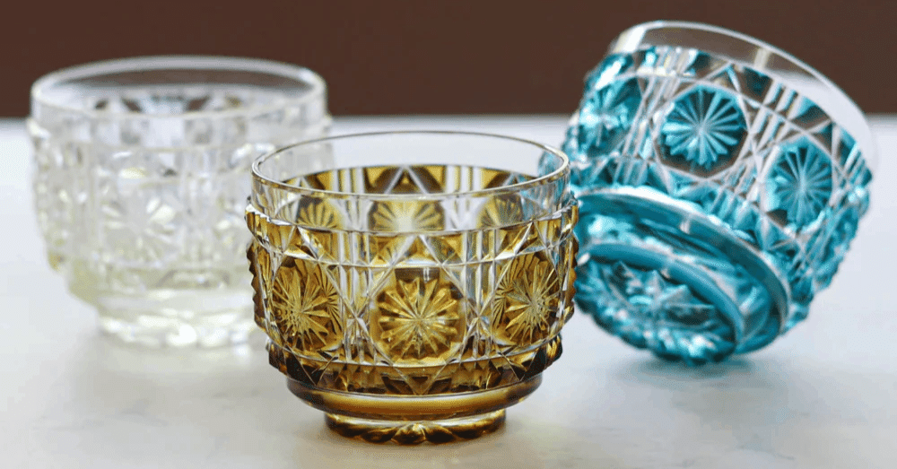 薩摩ガラス 工芸作 「薩摩の雫」 共箱 213g 東キ7-1130☆2F