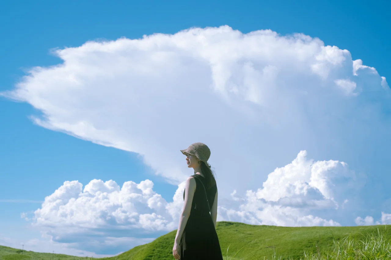 夏空と入道雲 ＃夏の1コマ｜みつなな