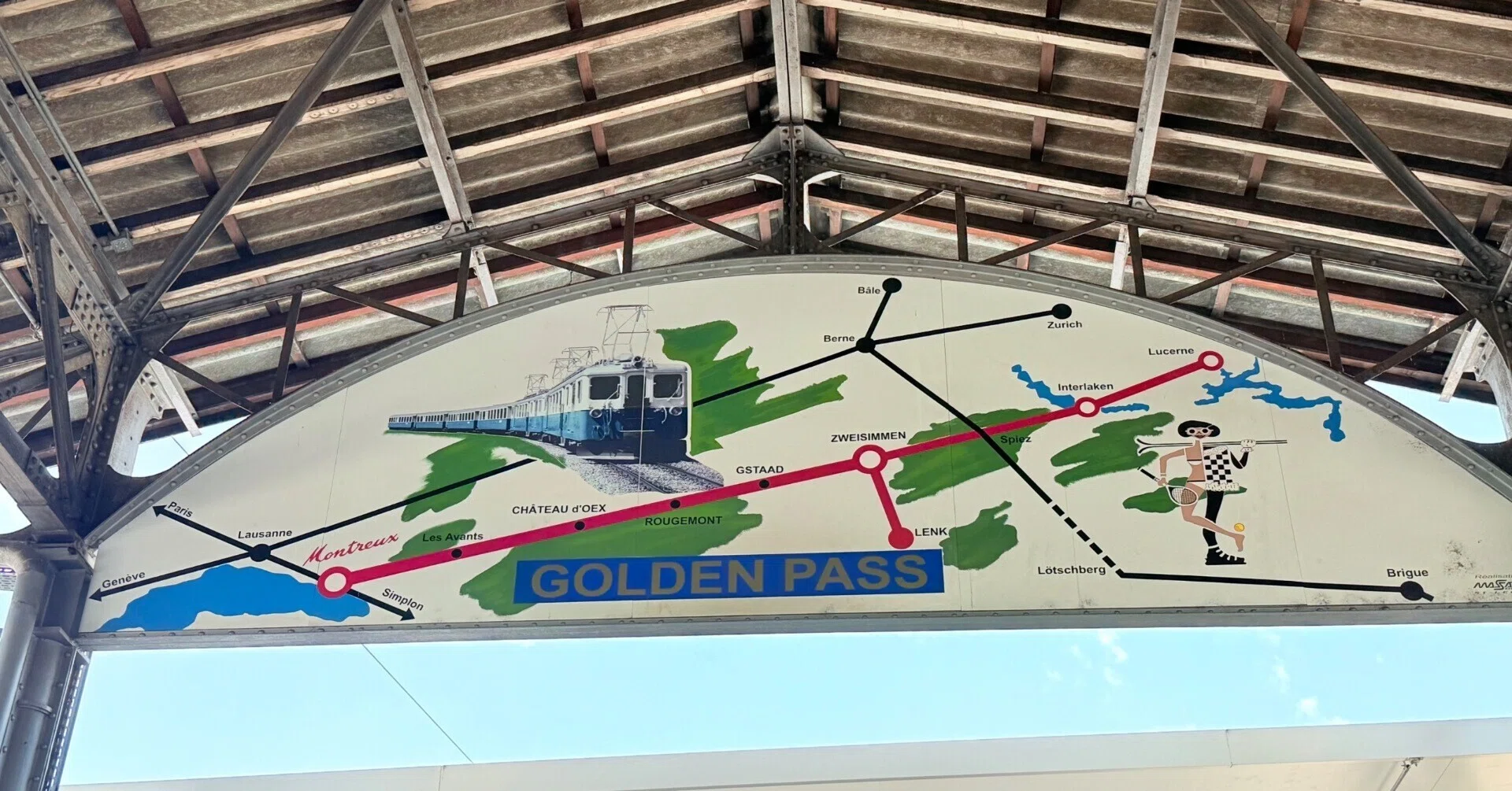 スイス🇨🇭パノラマ列車 ゴールデン・パスでモントルーからインタ