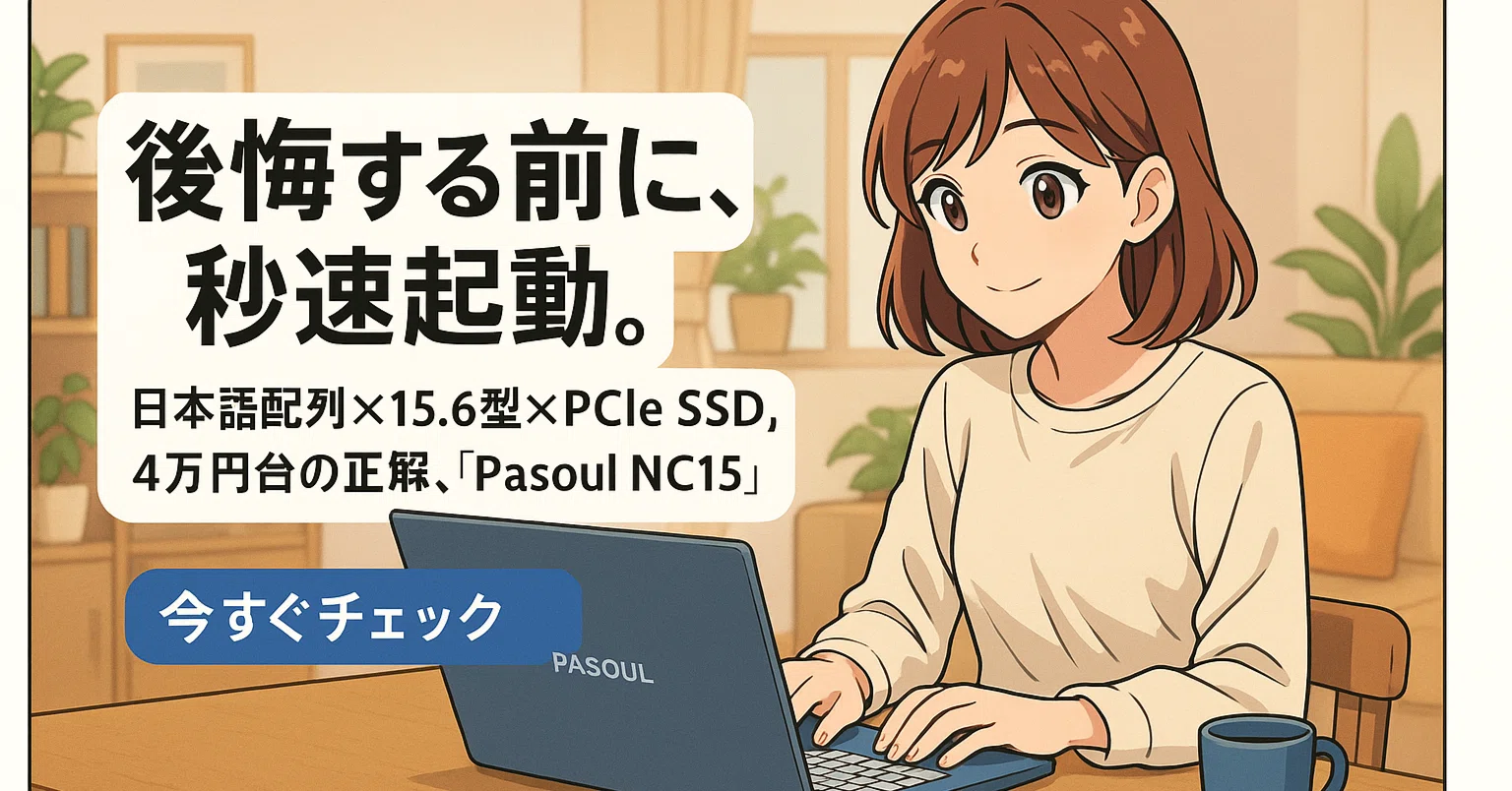 暴露】私がノートパソコン『Pasoul NC15J』をもっと早く買わなかった