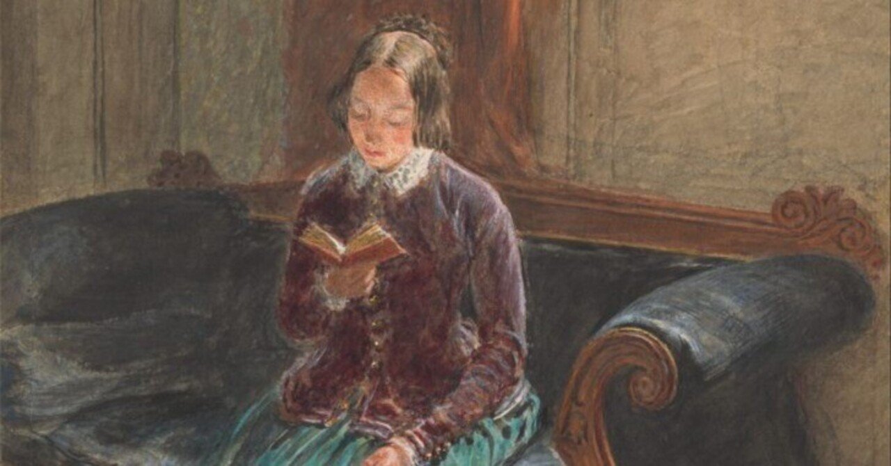 見て読む時間】ウィリアム・ヘンリー・ハント《本を読む女性