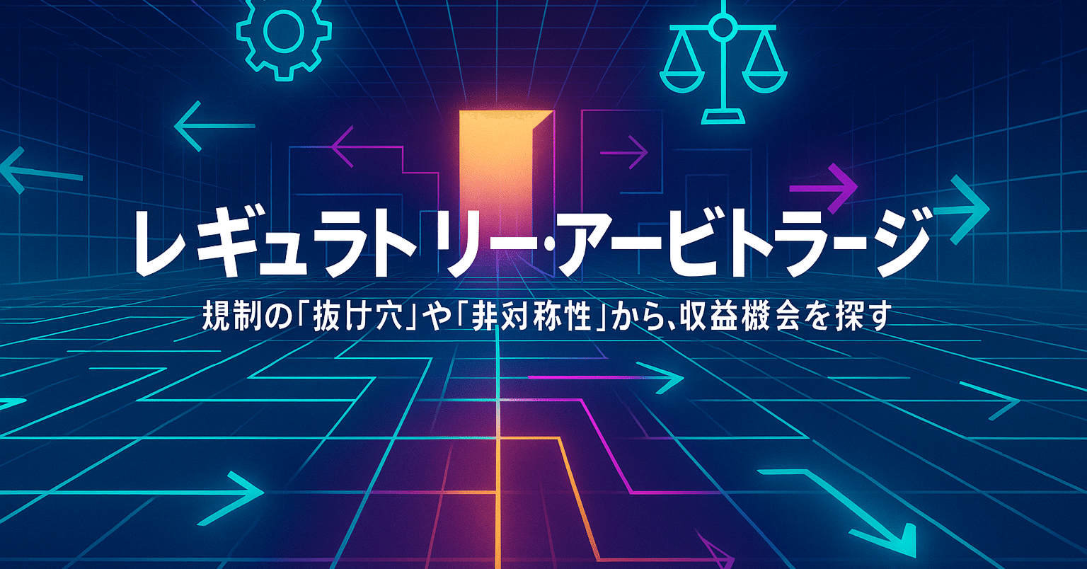 レギュラトリー・アービトラージ：規制の「抜け穴」や「非対称性」から、収益機会を探す｜日本個別株デューデリジェンスセンター