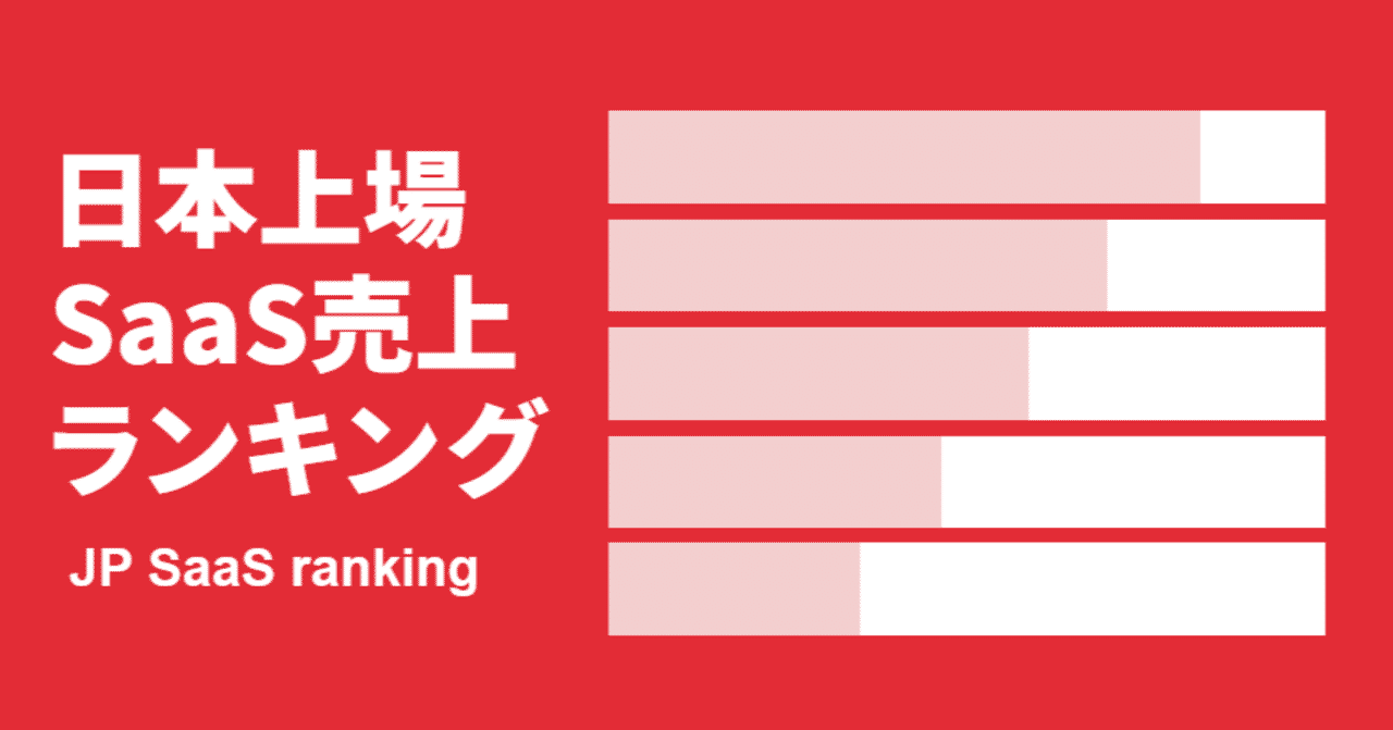 日本のsaas上場企業の売上ランキングを作成しました 3版 事業がつくれるベンチャーマネージャーになるためのnote Note