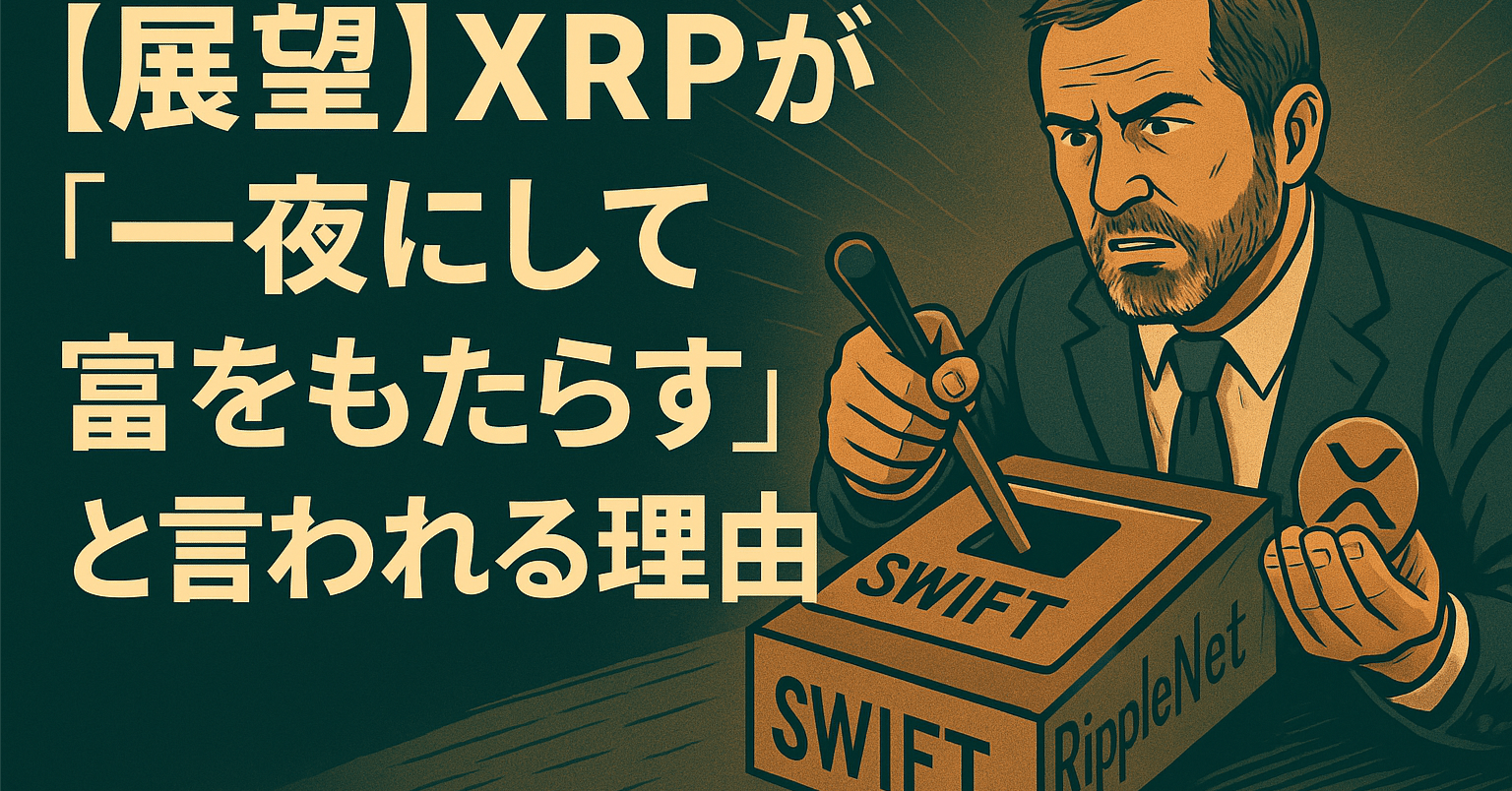展望】XRPが「一夜にして富をもたらす」と言われる理由｜光本貴一｜XRP / Ripple
