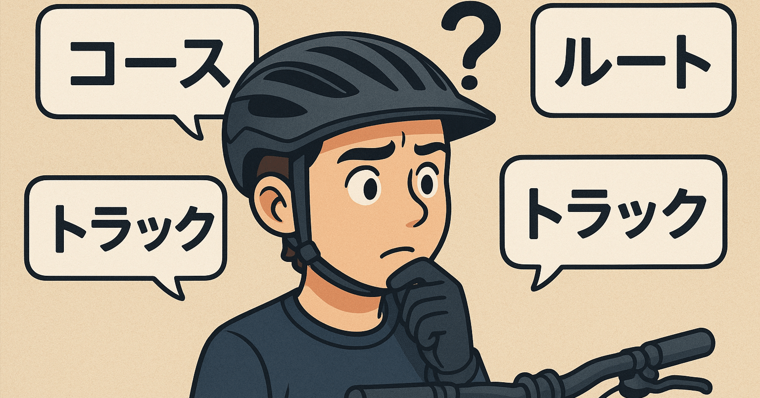 コース、ルート、トラック、（トレイル）の違い