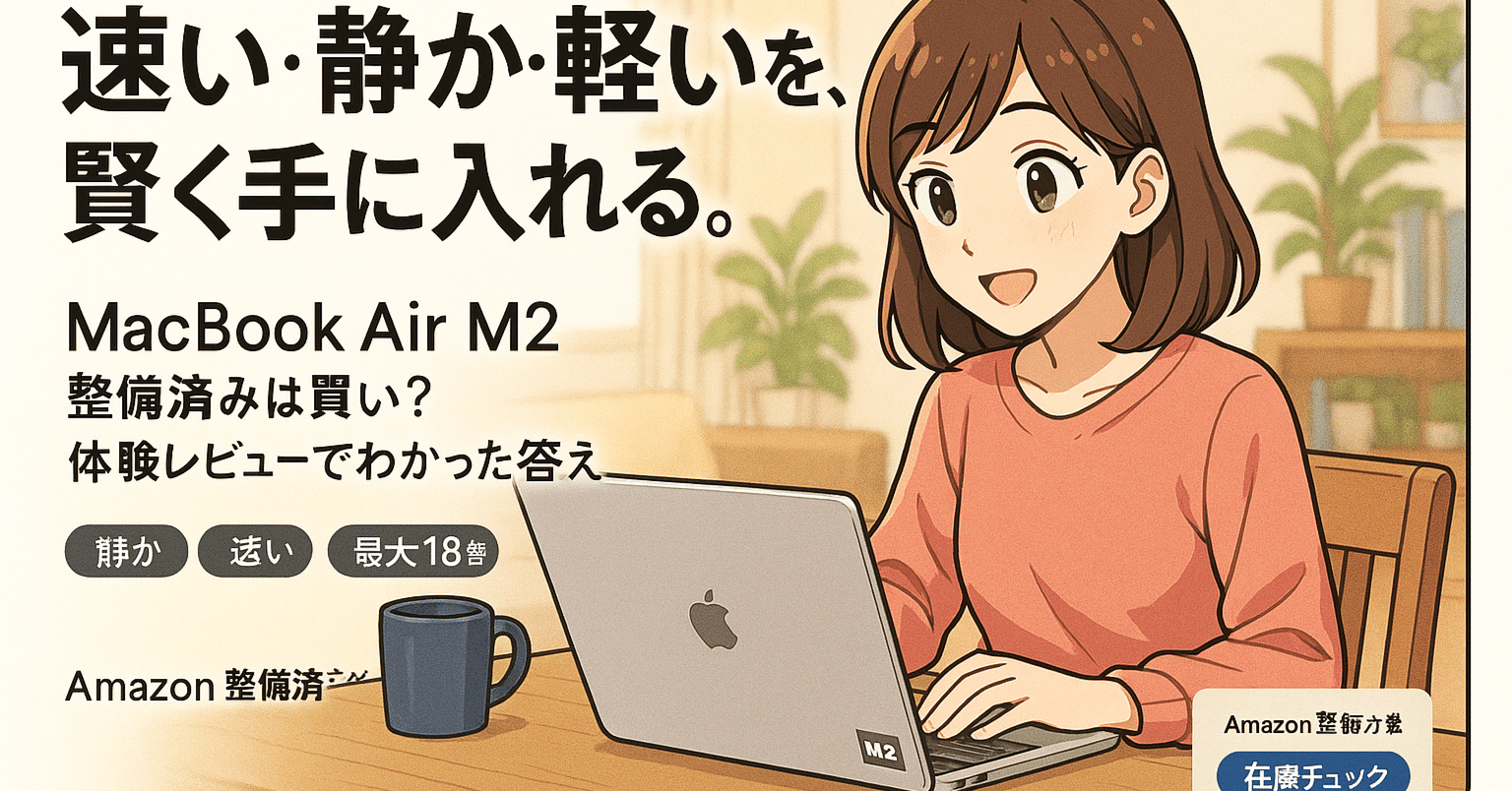 体験談】MacBook Air M2の整備済み品は本当に買い？実際に1ヶ月使って