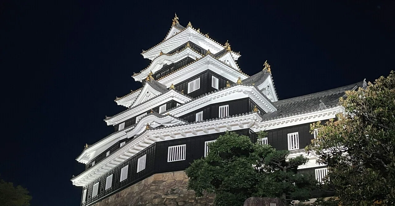 1分で紹介」岡山｜｢岡山城｣夜攻め｜48katsu7