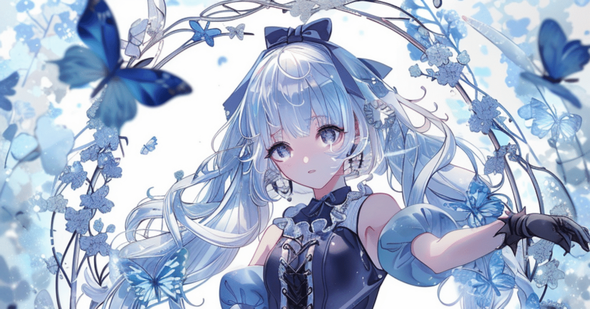 AIイラストチャレンジ🧡蝶とプリンセス｜AIchan08♡AIアート