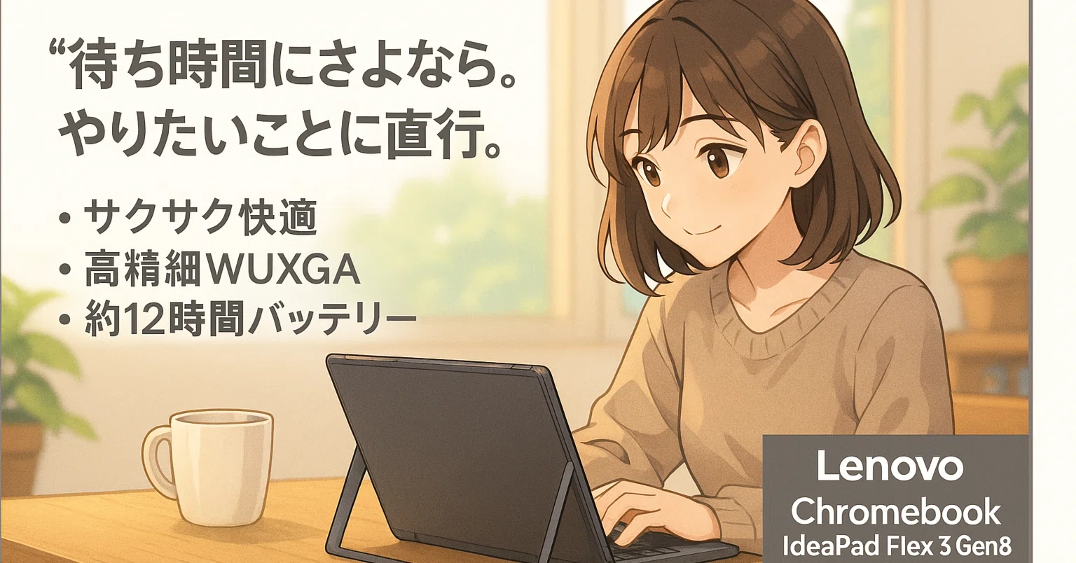 実機レビュー】Lenovo IdeaPad Flex 3i Gen8は“買い”か？私が古いPCを